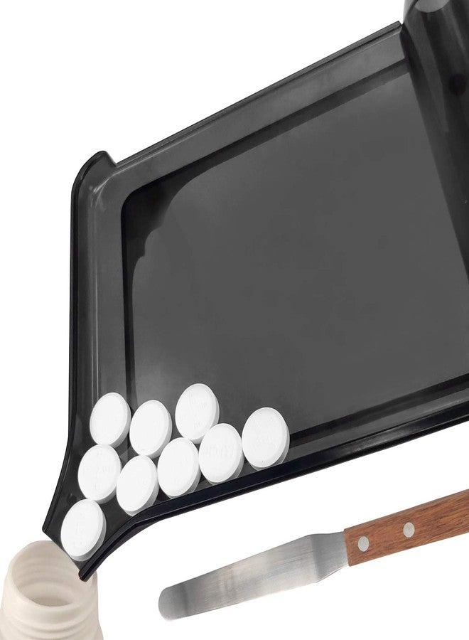 Medarchitect Right Hand Pill Counting Tray with Spatula (Black - Wood Handle) - Image 4